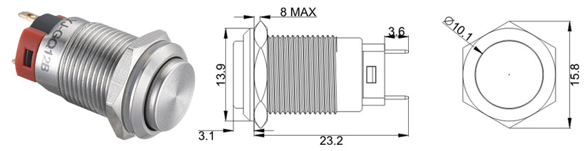 кнопка GQ12BH-10