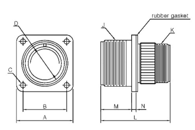 разъем Mil-C-5015 MS3100A