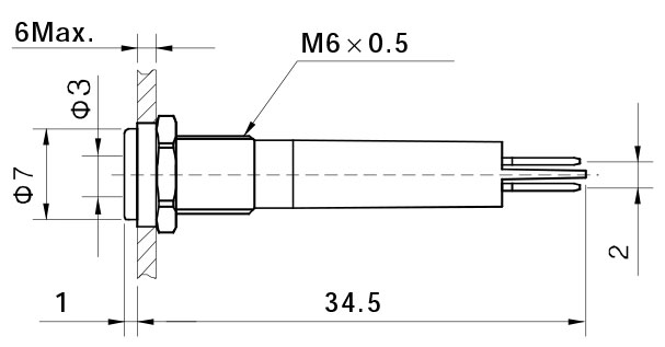 размеры и чертеж индикатора gq6t-d