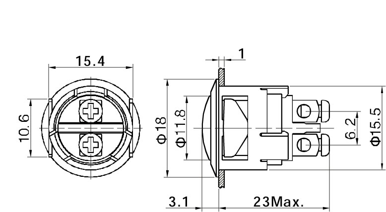 Кнопка GQ16B-10/PC