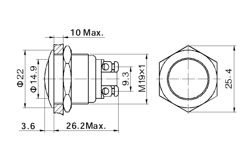 GQ19B-10 размеры