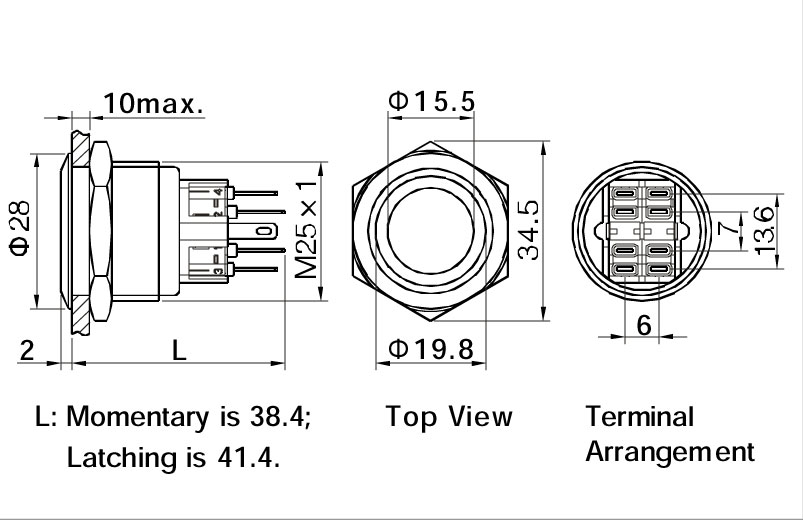 GQ25-11E/22E размеры
