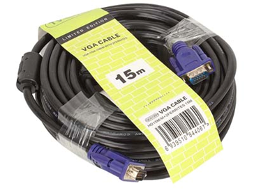 Кабель интерфейсный VGA-VGA, 15 м