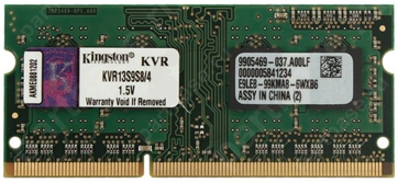Память оперативная DDR3 SODIMM 4GB KVR13S9S8/4