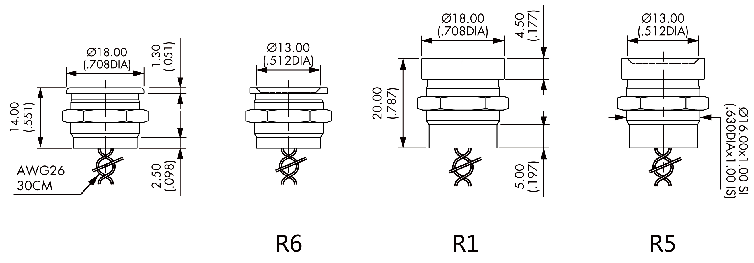 размеры  PZ166F1NOM