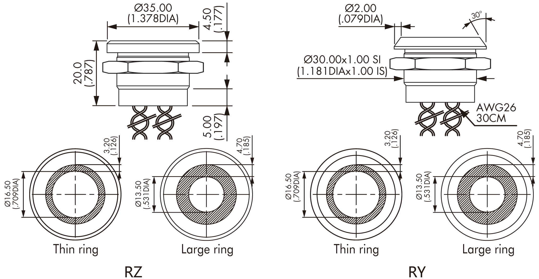 PZ30BRZFJ1NOMR размеры