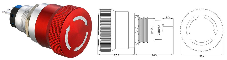 аварийный выключатель 19мм
