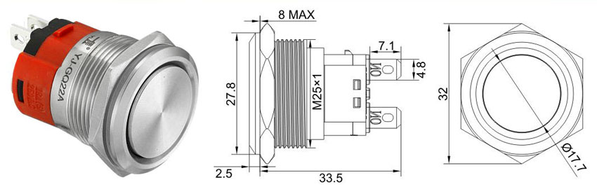 YJ_GQ25af-10 кнопка