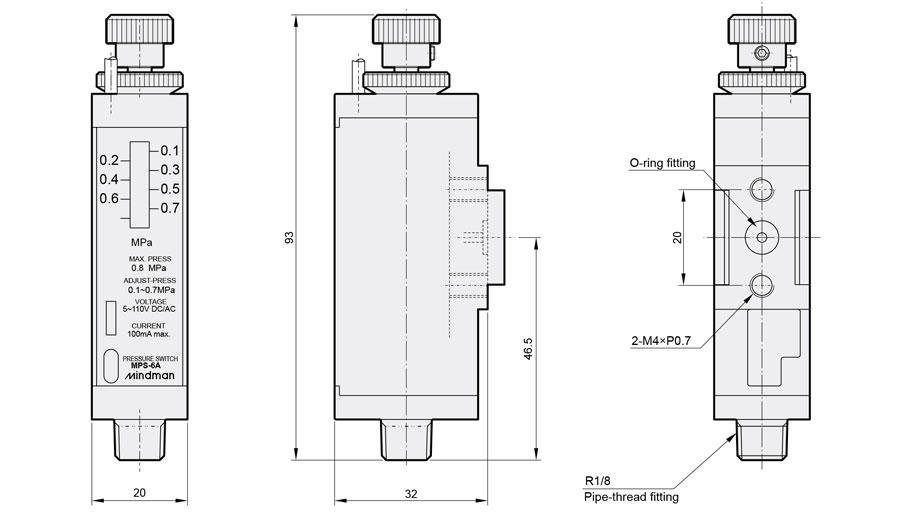 Mindman MPS-6A чертеж
