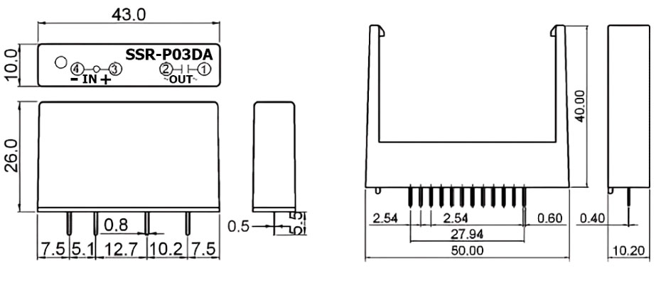 SSR—P03DD размеры
